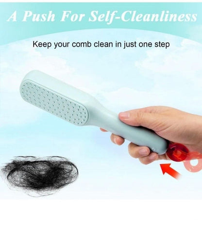 Self-cleaning Anti-static Massage Comb (Pack of 1)