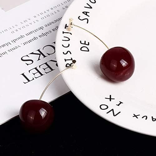 Cherry Drop Earrings - Red