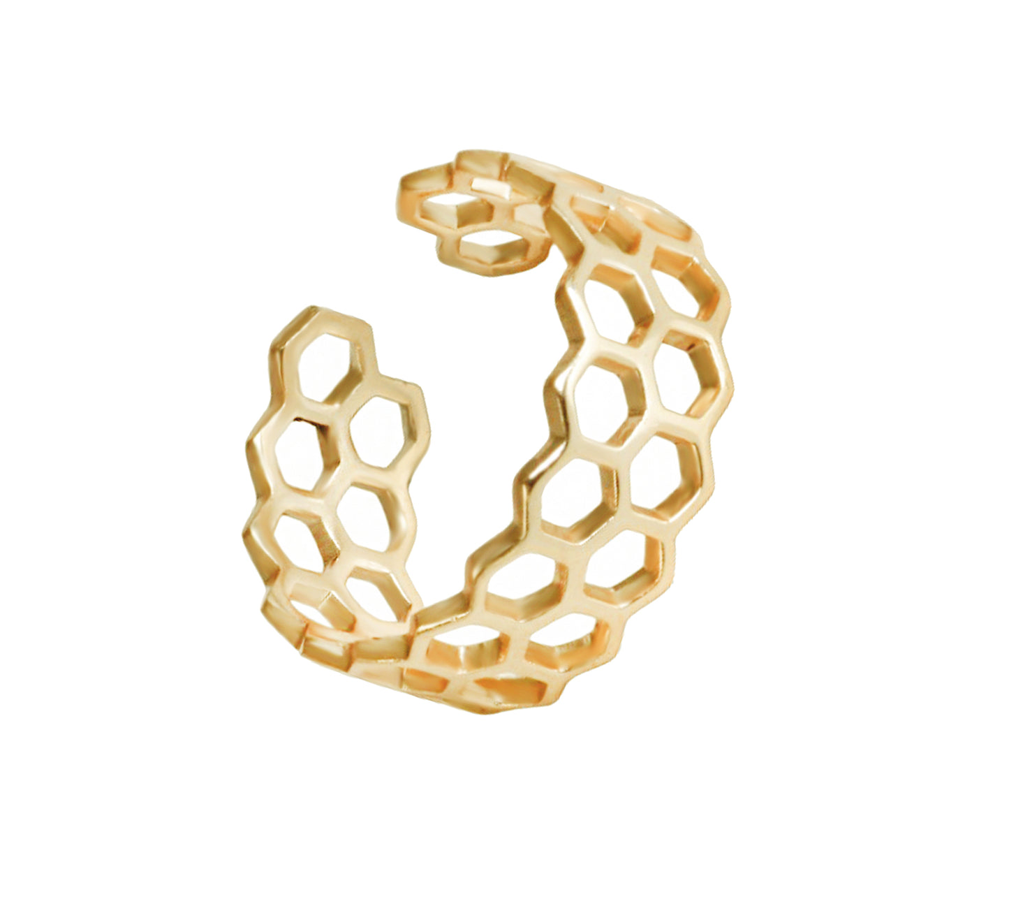  Exquisite Gold-Plated Brass Ring